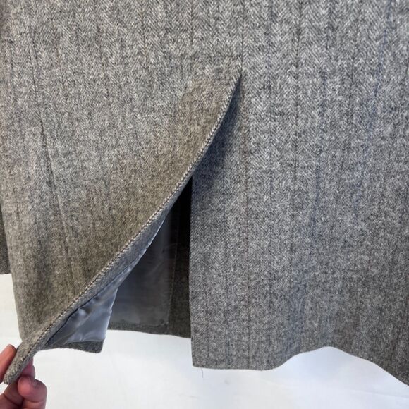 Aldo Rossini Camel Hair & Wool Career Blazer Sport Coat Gray Pin Striped Sz 38R - Picture 6 of 14